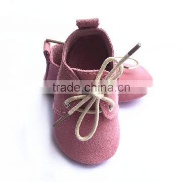 Suede Moccasins Tie Baby Shoes Camp Leather Baby Shoes photo-2