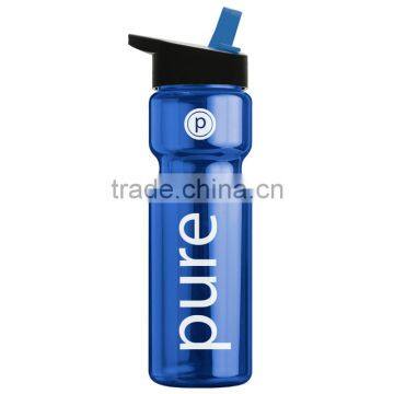 USA Made 28 oz Transparent Sports Bottle With Flip Straw Lid - BPA/BPS-free, FDA Compliant and Comes With Your Logo photo-3
