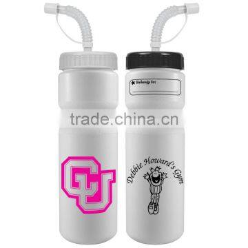 USA Made 20 oz Bike Bottle With Straw Lid - BPA-free, FDA Compliant and Comes With Your Logo photo-3