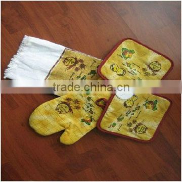 cotton oven mitt set wholesale together with kitchen towel / hot pot