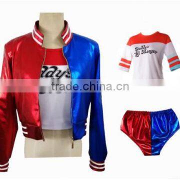 Walson Clothes Apparel Best Quality Latest Harley Quinn Wig Tshirt Baseball Mat Jacket photo-3