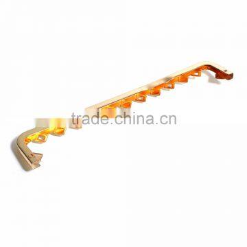 Iron Based Alloy Rhombus Clear Rhinestone Gold Plated Kiss Clasp Purse Frame photo-3