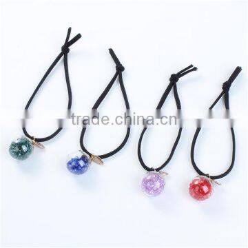 Accessories Ball Black Blue Rhinestone Glass Elastic Hair Ties photo-3