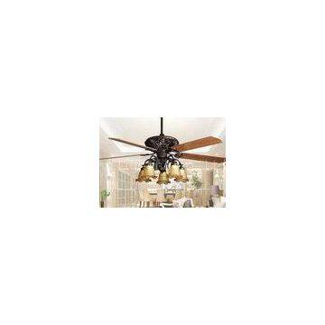 Retro Ceiling Fan Light Fixtures , Home Decorative Rustic Ceiling Fans With Lights