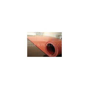 Dark Red Heat Resistant Silicone Rubber Sheet Rolls Reinforced To Insert 1PLY Fabric