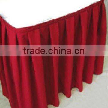 100%polyester table skirting for wedding and banquet