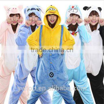 Soft Flannel Pajamas romper Adult Full-body Hooded Animal Pajamas Onesie