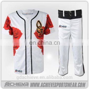 sublimation baseball dress women brand baseball clothing