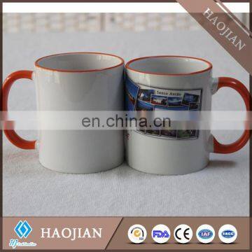 11 Oz.Sublimation Rim+handle Color Mugs photo-3