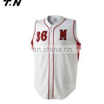 Wholesale cheap mesh sleeveless baseball jersey baseball shirts black