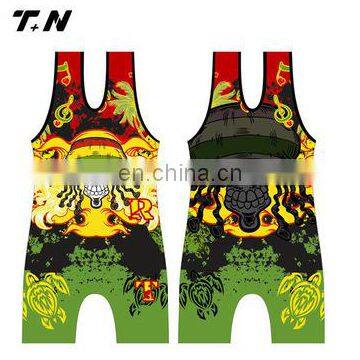 High Quality Sublimation Wrestling Wear Custom photo-4