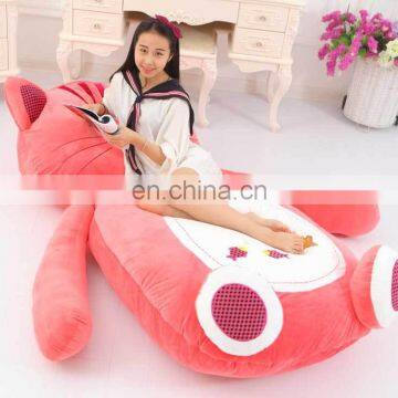 Hot sale!! Super soft plush giant stuffed animal bed kids cartoon bed