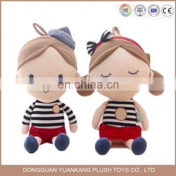 YK OEM New Design Custom 40 cm Cute Plush Human Doll for Baby