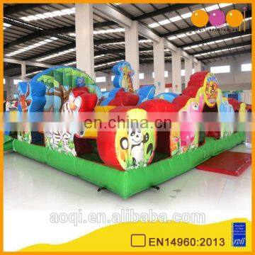 AOQI giant inflatable zoo jumping bouncer amusement park for kids