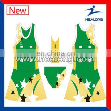 OEM Wholesales Custom Netball Jersey Embroidered Netball Shirt