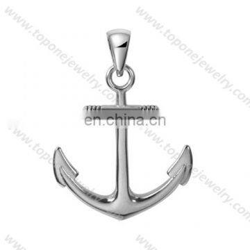 High Quality Men's Polishing Anchor Charms Stainless Steel Jewelry Anchor Pendants