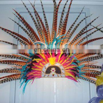 Halloween Occasion Indian pheasant feather carnival headdress for sale