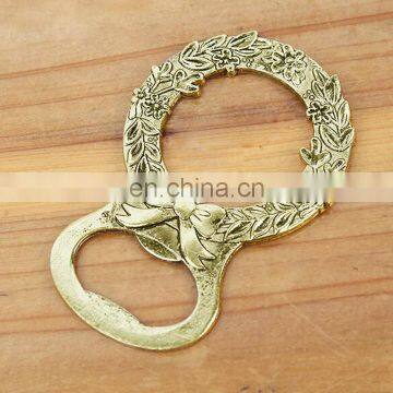 Wedding Party Souvenirs Vintage Gold Garland Shape Design Beer Bottle Opener Wedding Gift For Guests photo-3
