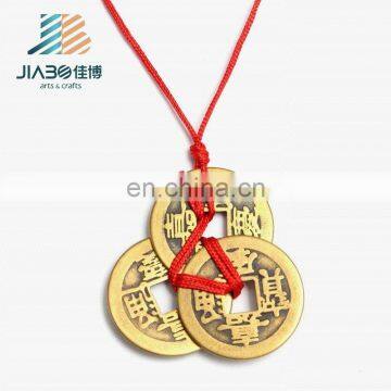 Chinese Feng Shui Coins For Health and Success Good Luck Metal Pendant