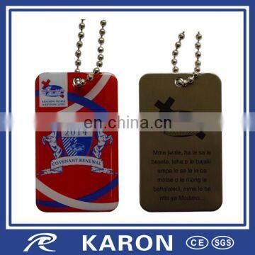 Quality Double Sided Custom Dog Tag With Ball Chain