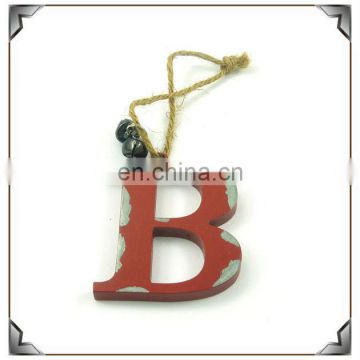 metal letter shape Christmas hanger ornament