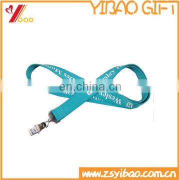 Hot sale polyester material printed lanyards with logo custom