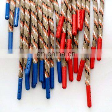 Customized Engraved Logo Shoelace Tips Gold/silver/gun Metal/red Bullet Crimp String Aglet photo-3
