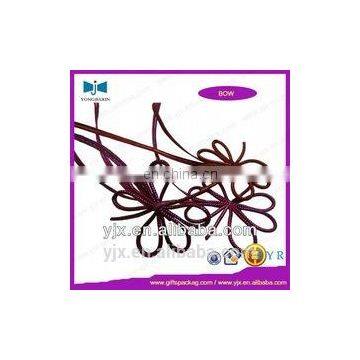 Flat Pre-tied Ribbon Elastic Bow,Satin Stretch Loop photo-3