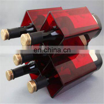 custom 5 holders acrylic wine bottle display holder