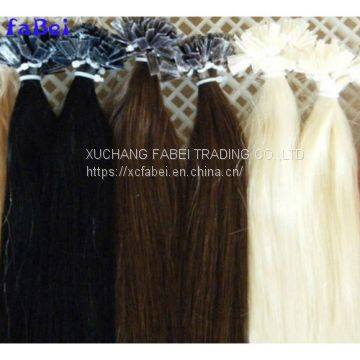 Natural Pre-Bonded Keratin Remy Nail Hair U-Tip Human Hair Extension