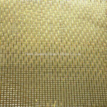 wire mesh Glass laminated brass