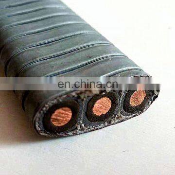 HUATONG TYPES 3X4awg Copper Conductor Rubber Insulated And Sheathed Submersible Oil Pump Cable ESP Cable