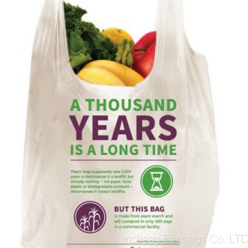 corn starch based plastic shopping bag biodegradable