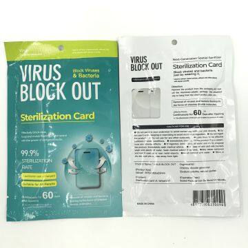 Wholesale Portable Daily Care Air Purification Protective Card with Lanyard Antibacterial Sterilization Card