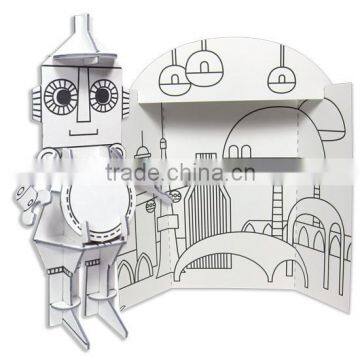 DIY Kids Toy Educational Toy 3D Paper Character Robot Activity Kit 3d Puzzle photo-3