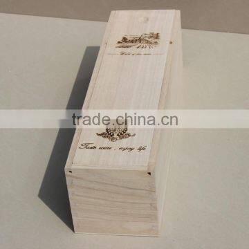 Silk Printing Logo Single Bottle Wooden Wine Box photo-3
