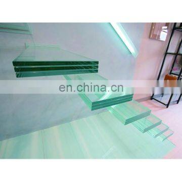 21.52mm clear safety security sandwich laminated glass stairs balustrade outdoor swimming pool fencing wall deck railing