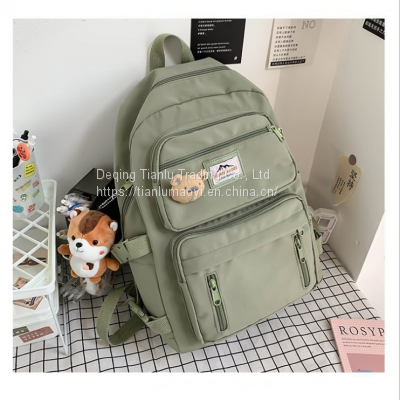 High Capacity Backpack New Korean Nylon Cloth Backpack Fashion Trend Junior High School Students Schoolbag Backpack photo-2