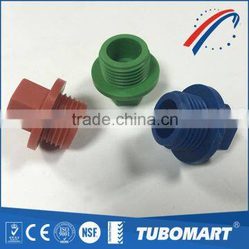 Plastic fitting custom-made 1/2" screw fitting plastic water pipe ppr plug