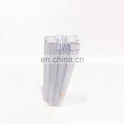 Transparent PVC Plastic 6mm 8mm Glass Waterproof Shower Door Seal Strip