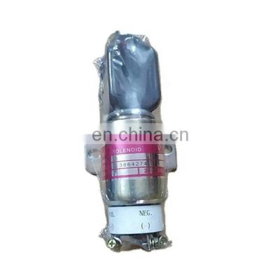 Excavator engine stop solenoid valve 3864274 Shuoff solenoid