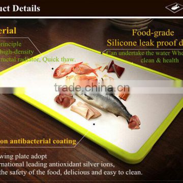 new Hot!!!Defrost Tray&hot sale healthy household quick metal portable frozen food defrost tray