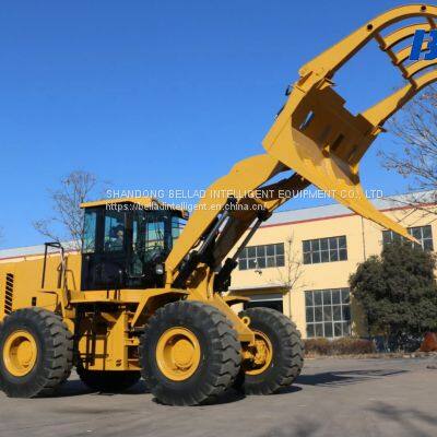 wheel loader with 360 degree rotating fork and accessory