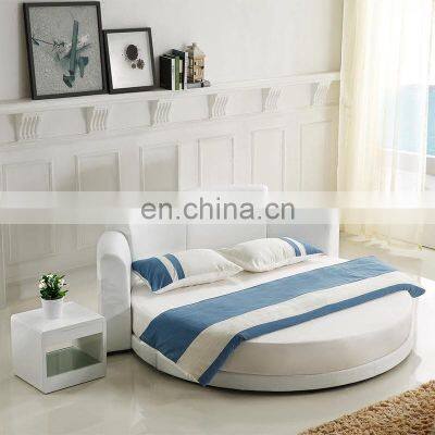 Hot Selling Bedroom Genuine Leather Bed Room Furniture Bedroom Sets Multi-function LED Light Beds for Home Hotel Use