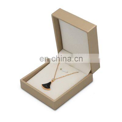 Custom logo gold square pu leather jewelry box ring box