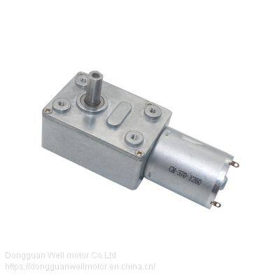 18v 12v 24v Brush Metal Worm Gear dc Electric Motor for Smoke Exhaust Machine