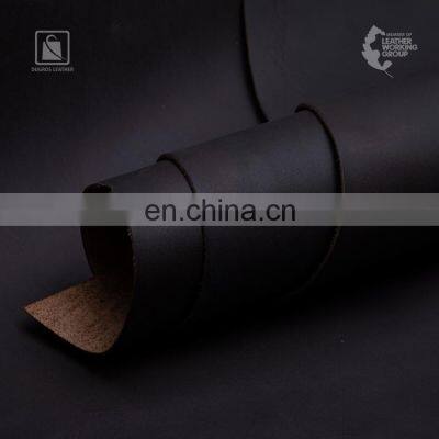 Beautiful Medium Temper and Pull Up Effect Vegetable Tanned Corrected Grain Buffalo Genuine Leather photo-5