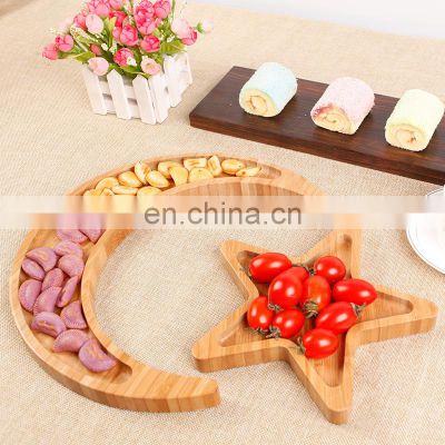 wholesale Best Selling kitchen Multifunction Eco friendly Natural Sushi Ccoffee Star Creative Bamboo Serving Tray