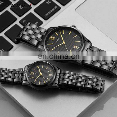 SINOBI Black Men Watches S9833G Minimalism Style Couple Watch Boyfriend's Gift Wristwatch Gentle Pair Watch