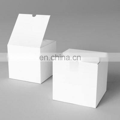 China Supplier Customized LOGO White Card Packing Ivory Board Coated Paper Packaging Box Custom Plain Empty White Card Paper Box photo-2